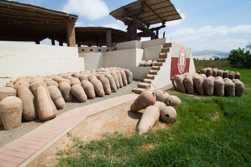 These ceramic containers would have been used to age the pisco