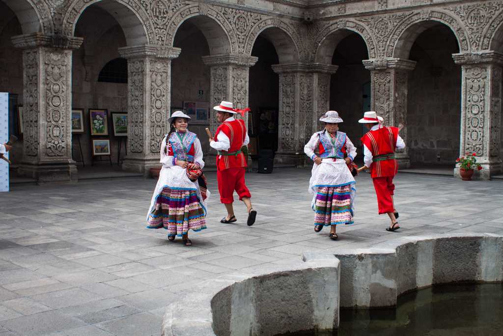 We found these dancers in a random courtyard