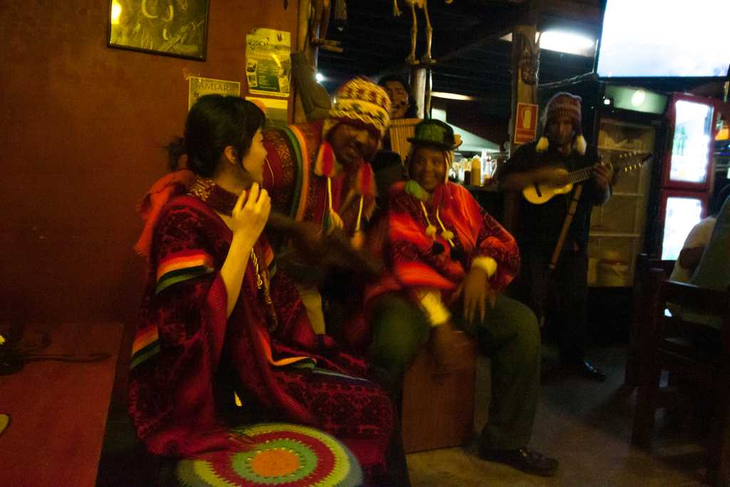 These guys spent all day busking on the street, then moved into the bars