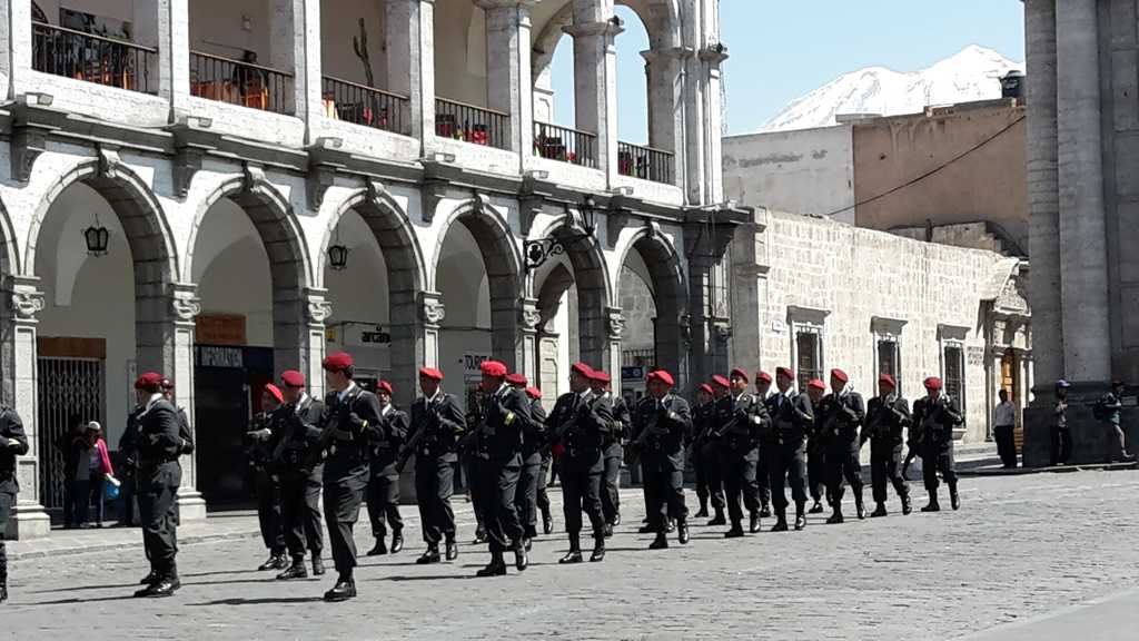 The Plaza de Armas, living up to its name